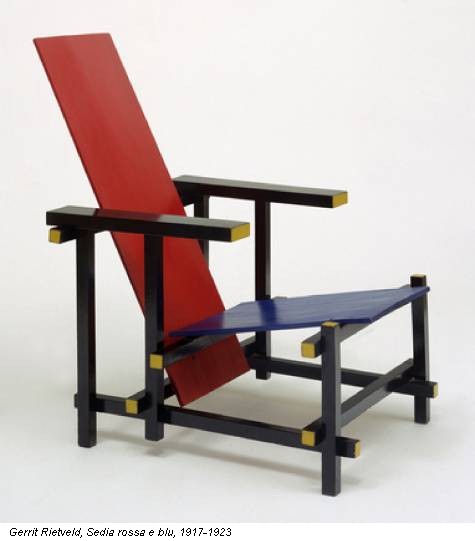 Gerrit Rietveld, Sedia rossa e blu, 1917-1923