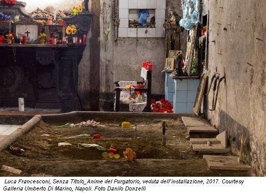 Luca Francesconi, Senza Titolo_Anime del Purgatorio, veduta dell’installazione, 2017. Courtesy Galleria Umberto Di Marino, Napoli. Foto Danilo Donzelli