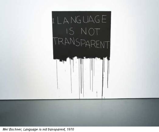 Mel Bochner, Language is not transparent, 1970