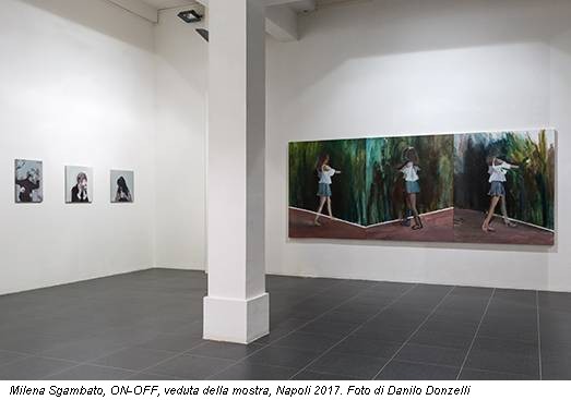 Milena Sgambato, ON-OFF, veduta della mostra, Napoli 2017. Foto di Danilo Donzelli