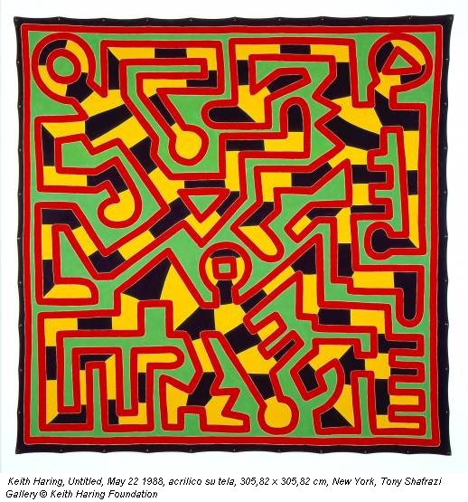 Keith Haring, Untitled, May 22 1988, acrilico su tela, 305,82 x 305,82 cm, New York, Tony Shafrazi Gallery © Keith Haring Foundation