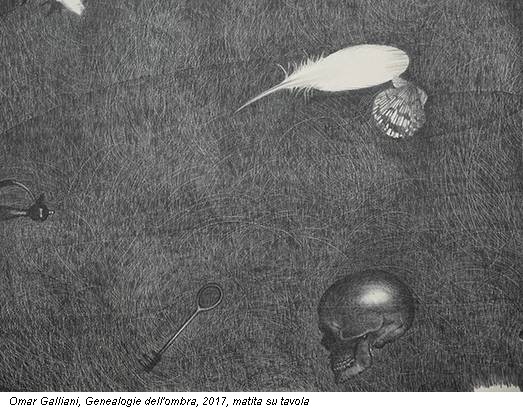 Omar Galliani, Genealogie dell'ombra, 2017, matita su tavola