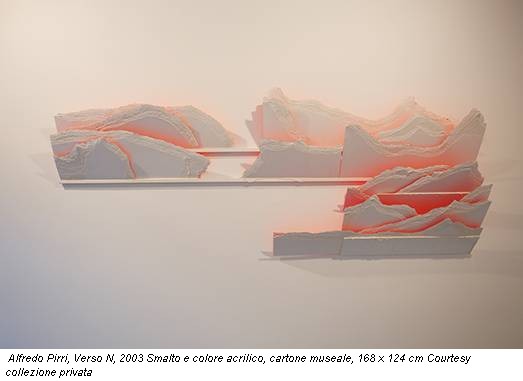 Alfredo Pirri, Verso N, 2003 Smalto e colore acrilico, cartone museale, 168 x 124 cm Courtesy collezione privata