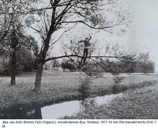 Bas Jan Ader Broken Fall (Organic), Amsterdamse Bos, Holland, 1971 16 mm film transferred to DVD 1' 36