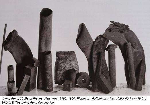 Irving Penn, 20 Metal Pieces, New York, 1980, 1980, Platinum - Palladium prints 40.6 x 60.7 cm/16.0 x 24.0 in © The Irving Penn Foundation