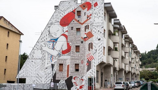 Ancora urban art per valorizzare le città italiane. Stavolta arriva Millo, a cambiare un’area di Ascoli Piceno