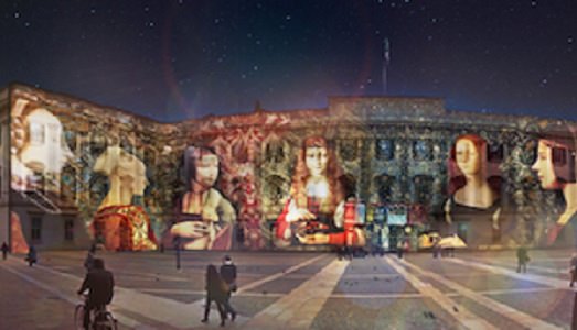 La faccia d’oro di Milano: un mese di proiezioni notturne su Palazzo Reale, per scoprire la città futura, tra ieri e oggi