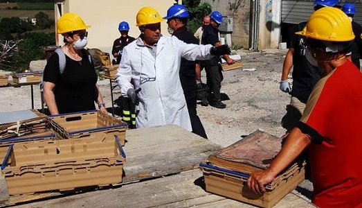 Amatrice, salva la memoria storica del paese. Il Mibact e l’Istituto Centrale del Restauro salvano faldoni e registri, trasferiti all’Archivio di Rieti