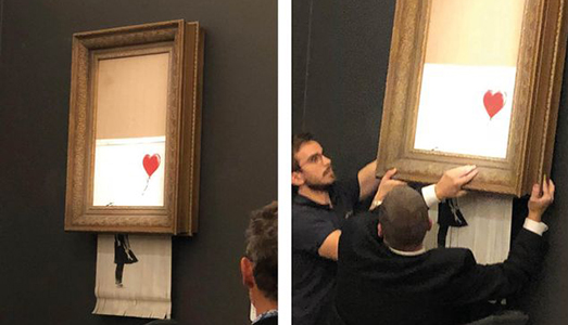 Bansky ha pubblicato un video in cui svela i dettagli dietro la distruzione di Girl With Balloon