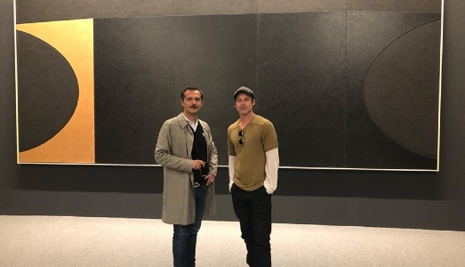 Brad Pitt arriva alla Fondazione Cini di Venezia, per la mostra di Burri Brad Pitt arriva alla Fondazione Cini di Venezia, per la mostra di Burri