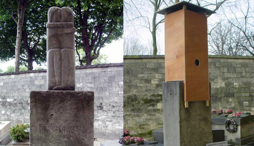 Il Bacio negato. Oscurata la scultura di Brancusi al cimitero di Montparnasse
