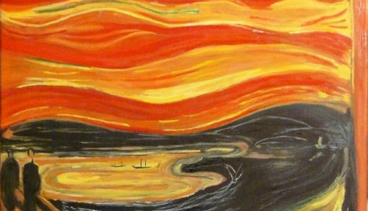 Un cielo rosso sangue. Svelato il fenomeno atmosferico dietro all’Urlo di Edvard Munch