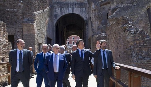Che bello, il nuovo Colosseo! Completato il restauro esterno, grazie al “patron” Diego Della Valle. E ora si aspettano i lavori dell’arena