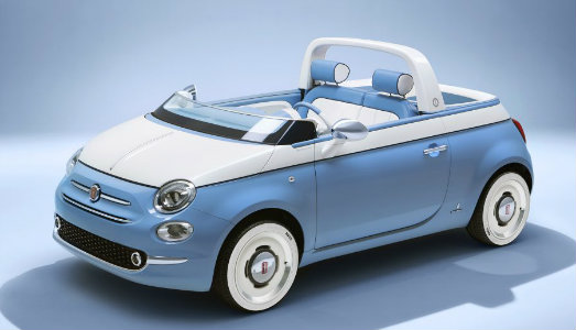 Un tuffo nel blu, con la nuova 500 Spiaggina, presentata da Lapo Elkann