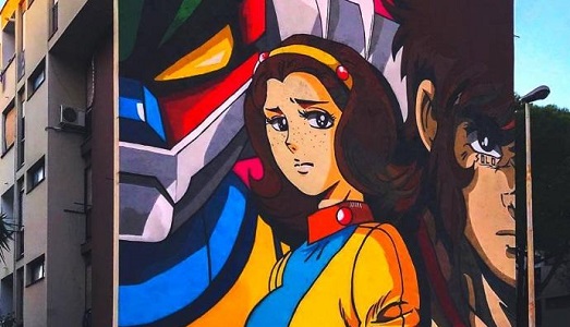 Jeeg Robot torna a Roma. A Tor Bella Monaca completato l’ultimo lavoro dello street artist Solo