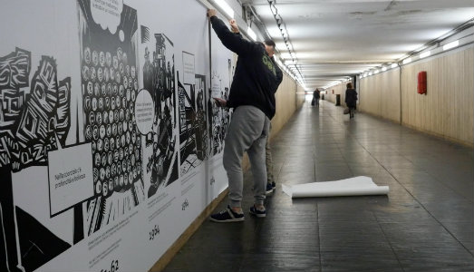 Dove imparare la storia dell’arte? Nella metro di Piazza Vittorio a Roma, con Liu Qingyuan