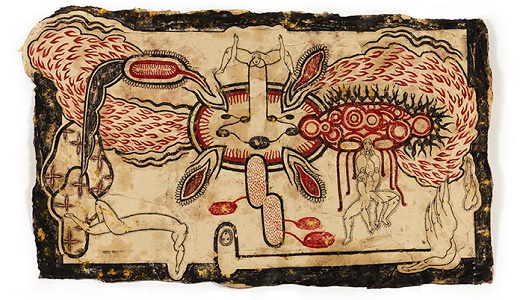 Bologna, in città/6. “Dishonesti Corpi” tra naturale e pulsionale. Il teatro San Leonardo ospita le grandi carte di Simone Pellegrini