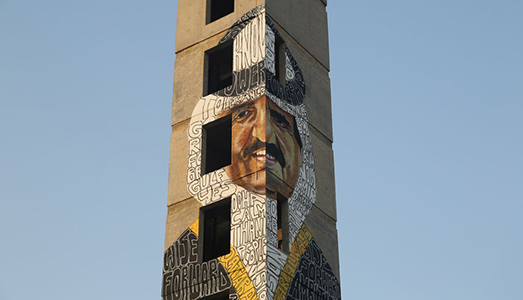 Graffiti contro l’embargo