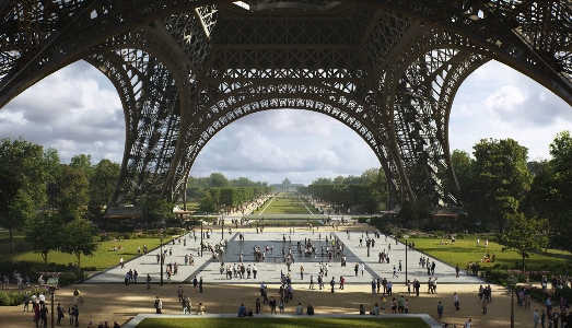 Il nuovo parco pubblico della Torre Eiffel
