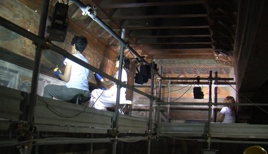 Dentro il Cantiere, nella Sala delle Fatiche di Ercole. Palazzo Venezia apre le sue porte per un soffio, scoprendo quello che fu dichiarato un affresco del Mantegna