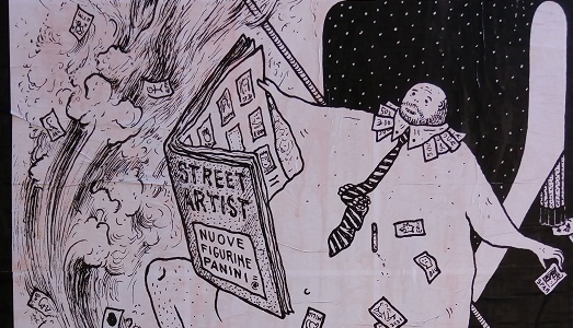 Arte e Oltraggio: se la street art irride il mercato. Note a margine sul tema, partendo da un manifesto affisso a Roma, a due passi da piazza Barberini Arte e Oltraggio: se la street art irride il mercato. Note a margine sul tema, partendo da un manifesto affisso a Roma, a due passi da piazza Barberini