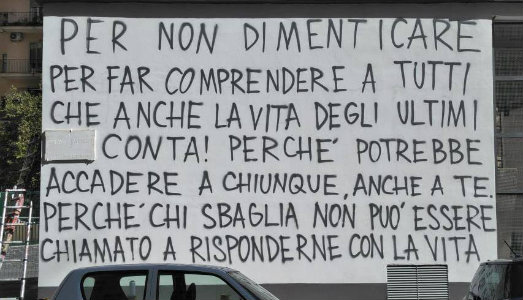 A Napoli, lo street artist Jorit aggredito mentre dipingeva un murales di Ilaria Cucchi