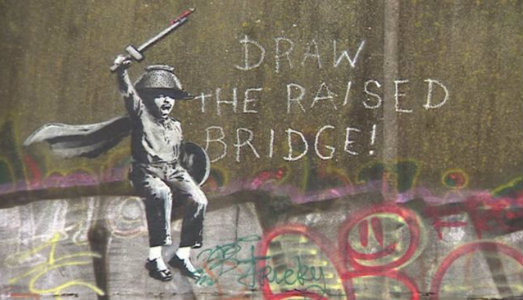 Le variazioni di Banksy sul tema Brexit. Ma il nuovo stencil viene subito vandalizzato Le variazioni di Banksy sul tema Brexit. Ma il nuovo stencil viene subito vandalizzato