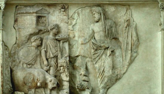 La voce di Enea, giunta fino a noi. Alessandro Haber legge Gabriele Tinti, all’Ara Pacis