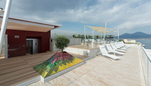 Questione di prospettive. Il vulcano multicolore di Ferruccio Orioli, per l’Hotel Vesuvio