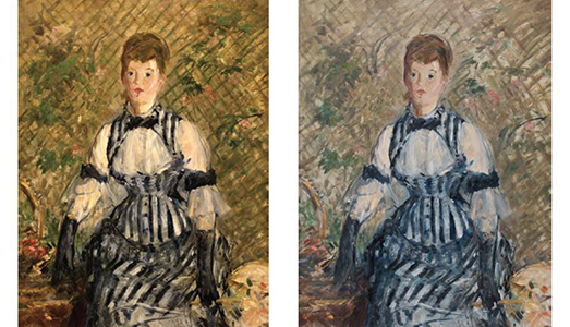 Il vestito blu di Manet che risplende