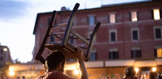 Intervista a Valerio Carocci Il Cinema in Piazza San Cosimato. Credits: Andrea Littera