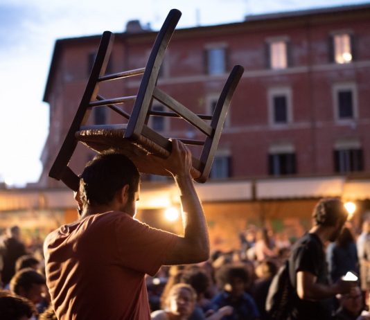 Intervista a Valerio Carocci Il Cinema in Piazza San Cosimato. Credits: Andrea Littera
