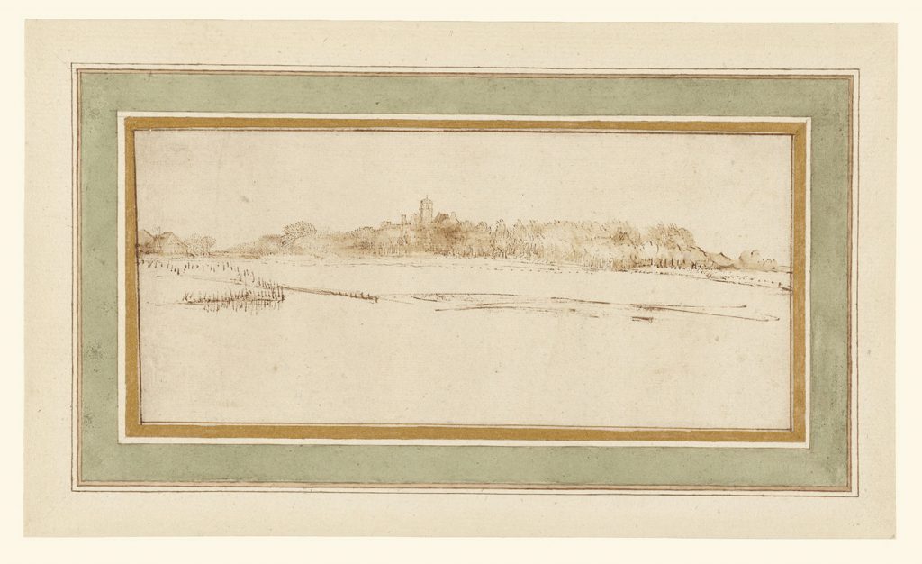 Al quinto posto delle opere più scaricate dal database del Getty, c'è “Landscape with the House with the Little Tower” (1651 circa), di Rembrandt. (courtesy The J. Paul Getty Museum)