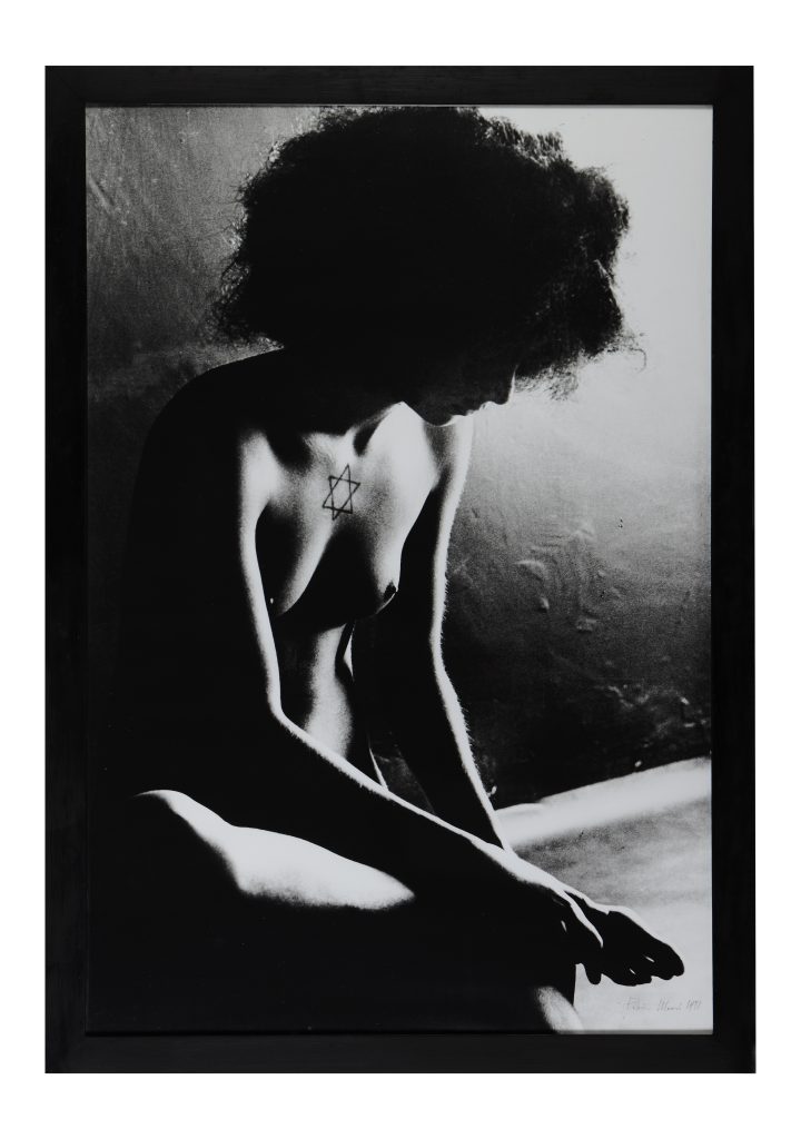 Fabio Mauri Ebrea, 1971 Fotografia bianco e nero / Black and White photo 113 x 79.5 x 1.7 cm Courtesy The Estate of Fabio Mauri and Hauser & Wirth