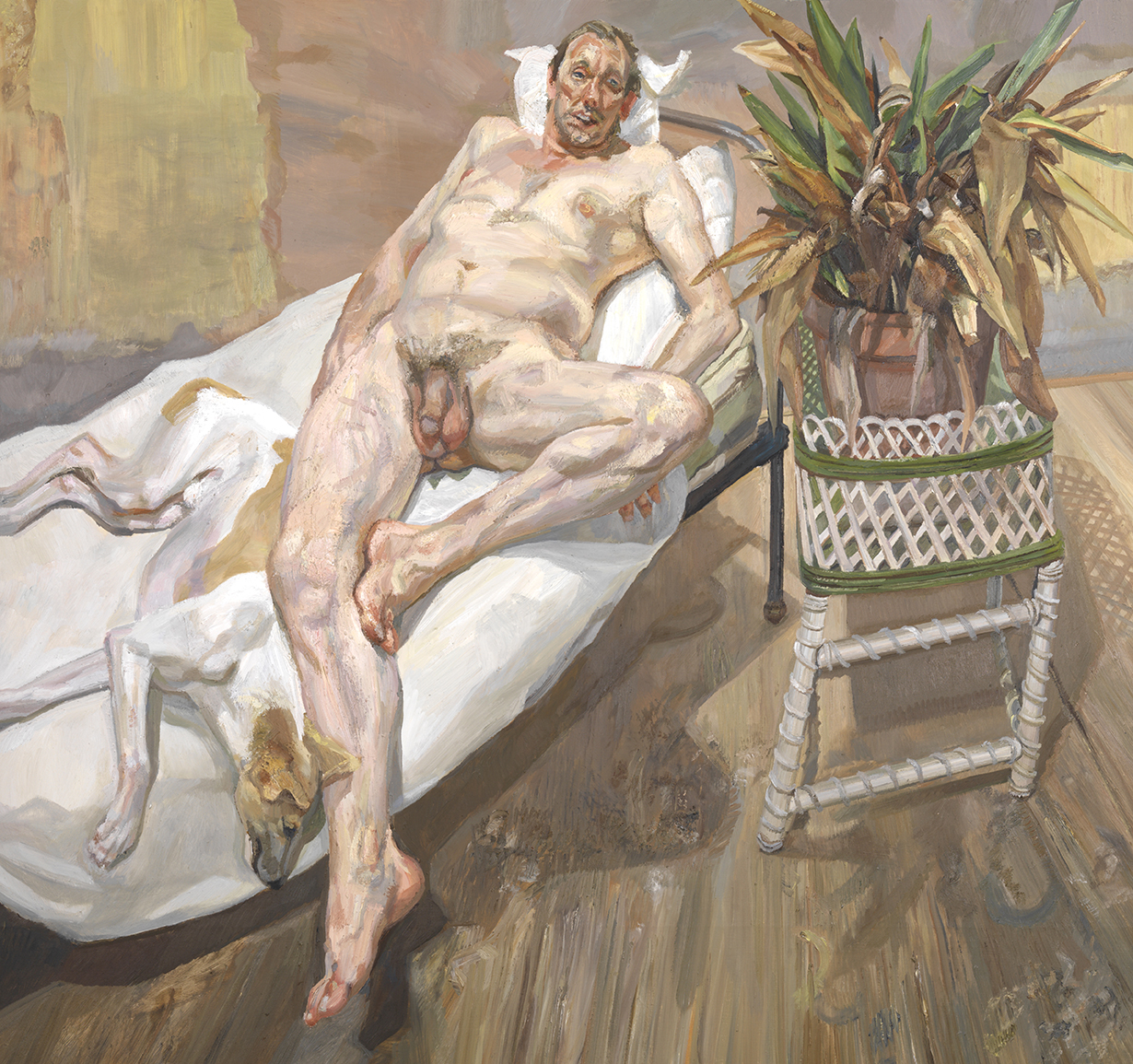 Lucian Freud, David and Eli, 2003-04, Oil paint on canvas, 1626 x 1740 mm. 