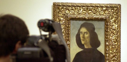 Il ritratto di Michele Marullo da Frieze. L’ultimo Botticelli in vendita Ritratto di Michele Marullo Tarcaniota, opera di Sandro Botticelli, esposta nel Museo del Prado (Efe)