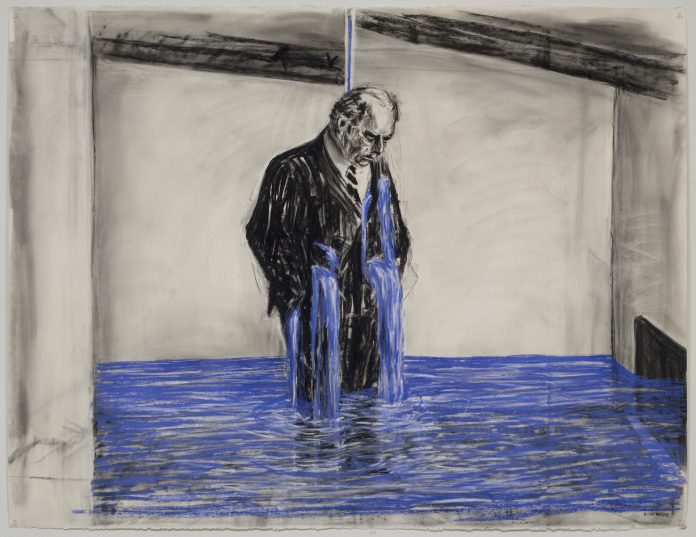Un'opera di William Kentridge, vincitore del Praemium Imperiale 2019