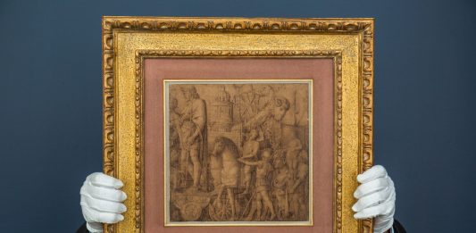 All’asta il disegno riscoperto di Andrea Mantegna Andrea Mantegna. Il disegno ritrovato. Courtesy of Sotheby's