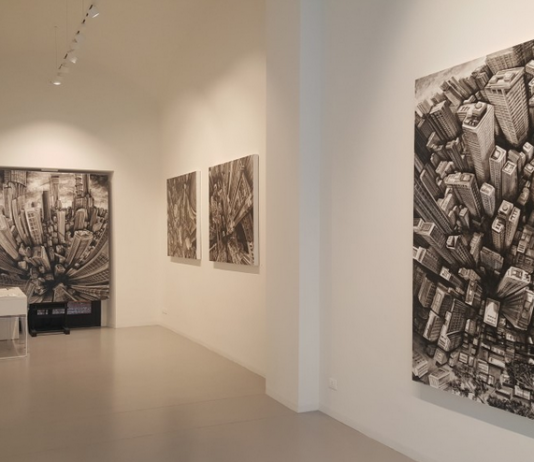 Si può cadere dentro un quadro? Fabio Giampietro alla Libreria Bocca, Milano Giampietro Eos