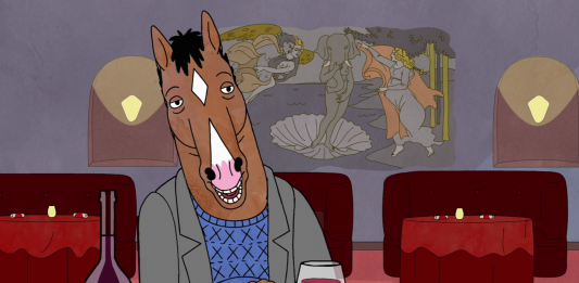 La collezione di opere d’arte di Bojack Horseman Alle spalle di BoJack Horseman, una reinterpretazione de La nascita di Venere di Sandro Botticelli