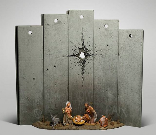 Il presepe di Banksy a ridosso del muro di Gerusalemme Presepe Banksy