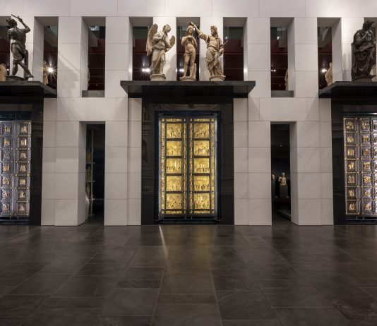 Le tre porte del Battistero di Firenze tornano insieme, al Museo del Duomo Immagine finale delle tre porte del Battistero di Firenze nella Sala del Paradiso del Museo dell’Opera del Duomo; Courtesy: Opera di Santa Maria del Fiore, Firenze, FOTO Claudio Giovannini/CGE