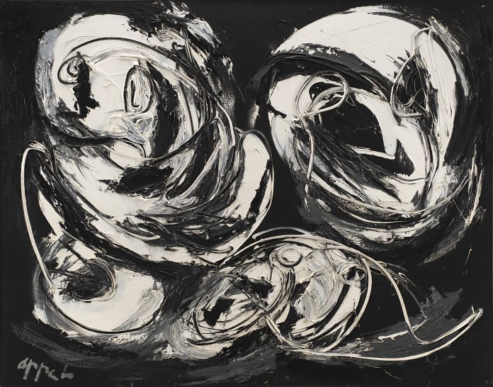 Karel Appel, “Nor et Blanc”, 1958