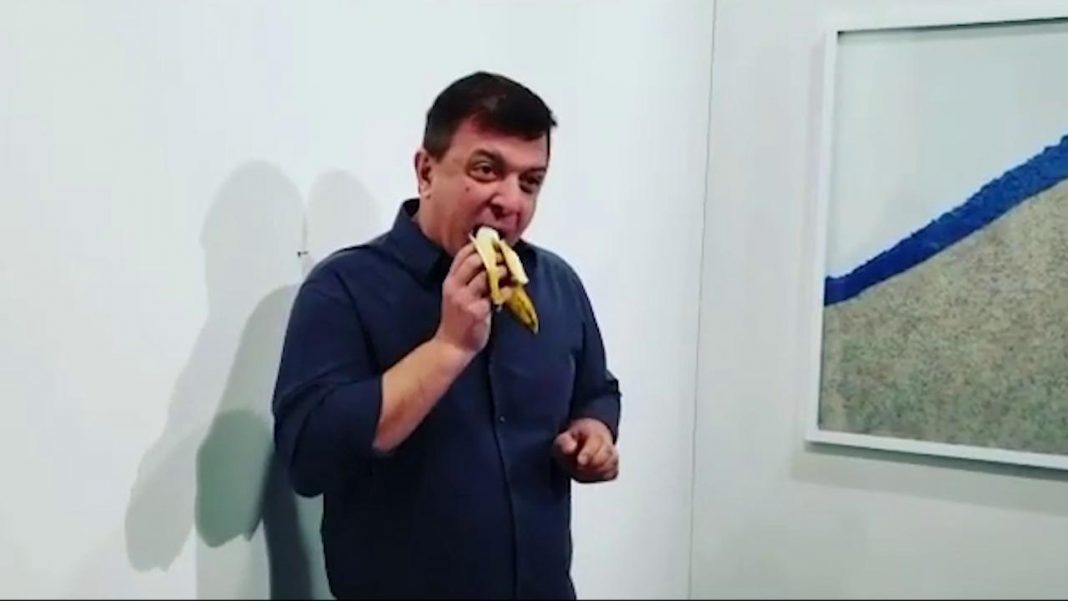 David Datuna e la banana di Cattelan