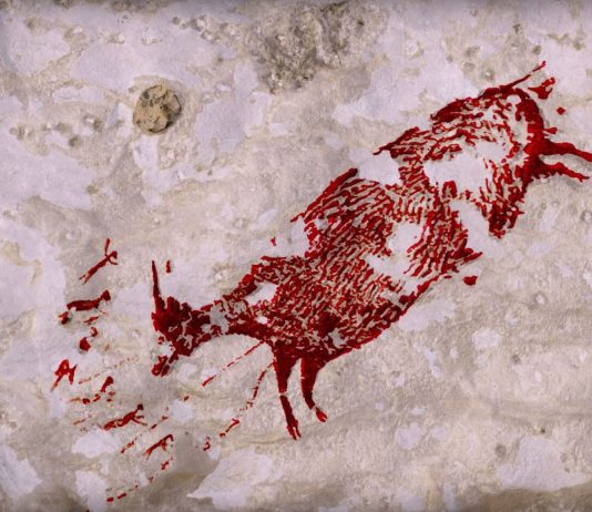 exibart.artworld: il giro del mondo dell’arte in sei notizie Le pitture rupestri scoperte da poco in Indonesia, hanno 44mila anni e sono le più antiche al mondo (courtesy Sky News)