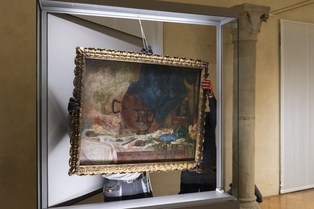 I quadri di Pietro. Capolavori dalla Collezione Barilla d’Arte Modernahttps://www.exibart.com/repository/media/2020/01/I-quadri-di-Pietro-installazione_Parma2020_ph-Edoardo-Fornaciari-4-1068x712.jpg