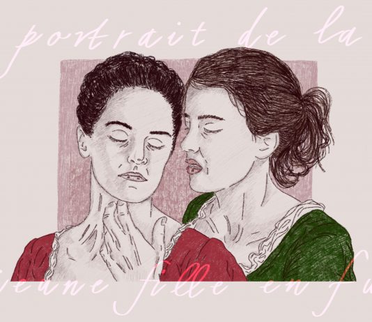 exibart.talks: Intervista a disegniniesterini Uno dei lavori di disegniniesterini ispirato al cinema. Qui Portrait de la jeune fille en fue (Courtesy of the artist)