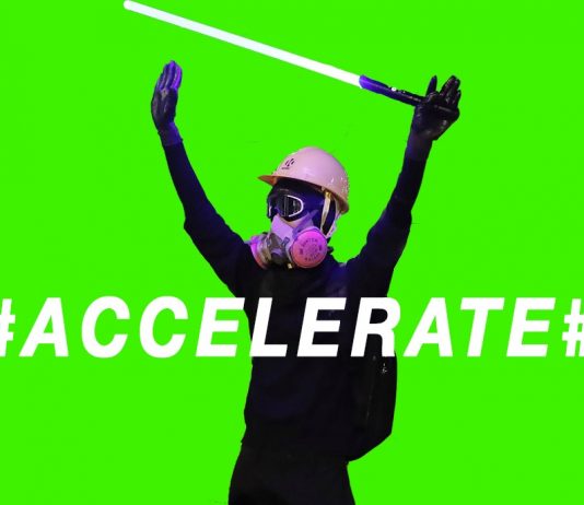 Era l’accelerazionismo, tra filosofia e cultura pop Accel hero, copyright: Nero Editions