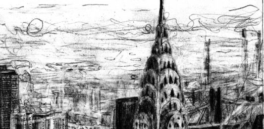 Andrea Mastrovito offre i suoi disegni per Bergamo. Ecco come donare New York skyline