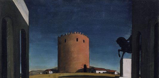 Giorgio de Chirico, La torre rossa, Collezione Peggy Guggenheim de chirico collezione guggenheim